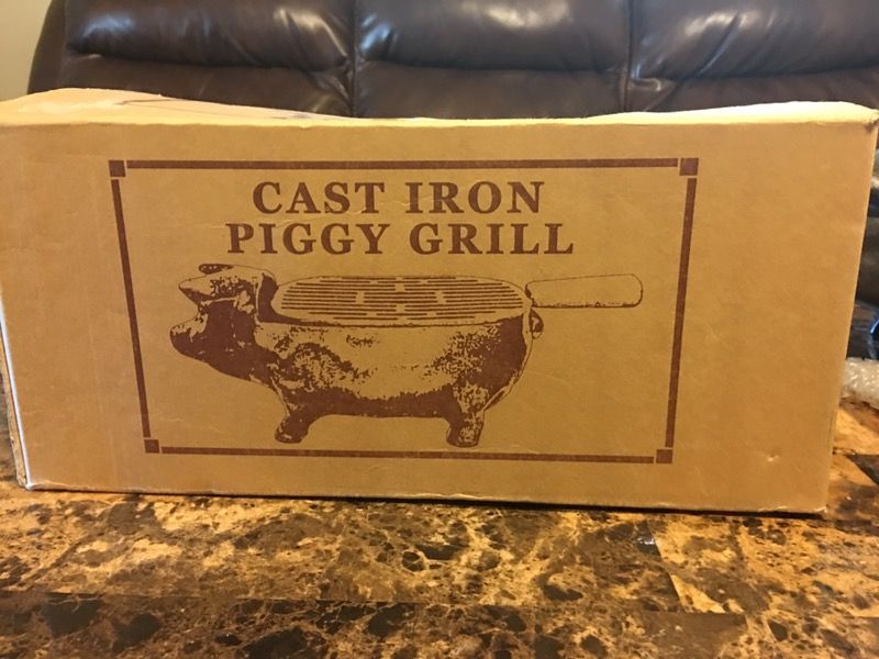 New Cracker Barrel Cast Iron Table Top Piggy Grill for Sale in Kenosha