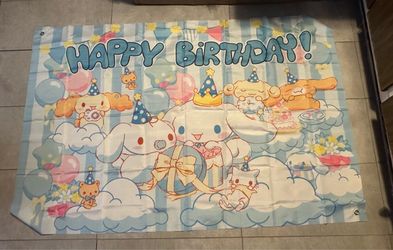 Cinnamon roll birthday decorations