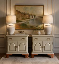 Beautiful Sage Solid Wood nightstands. Fully Refinished. Ethan Allen! 🌿