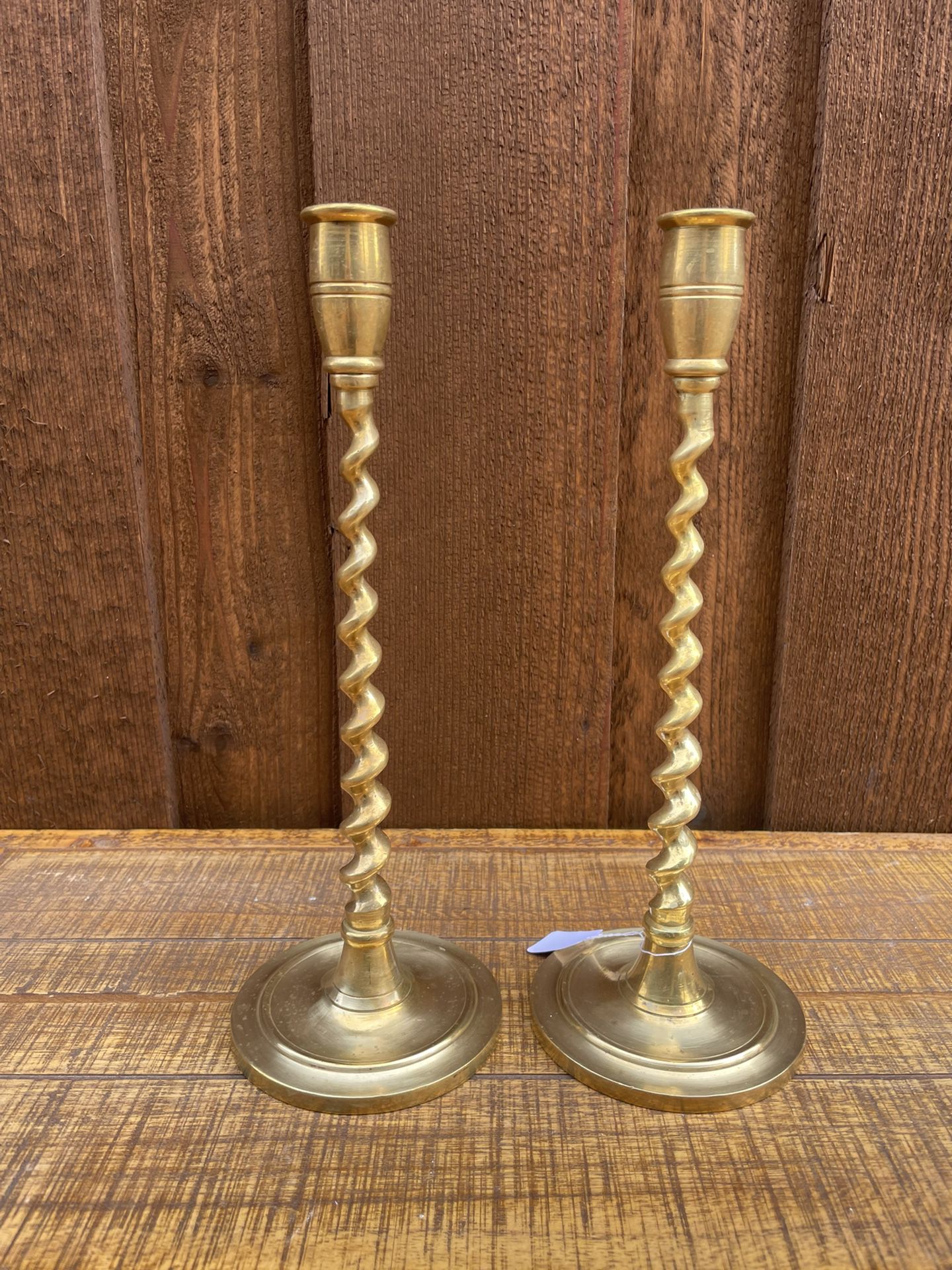 Vintage Barley Twist Candlesticks  Solid NY Brass Candlesticks for Sale in  Lucas, TX - OfferUp