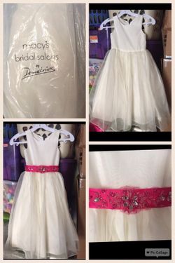 Flower girl dress with removable sash