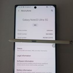 AT&T SAMSUNG NOTE 20 ULTRA 126GB 