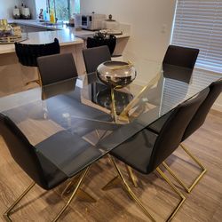 Beautiful Black Glass Table 