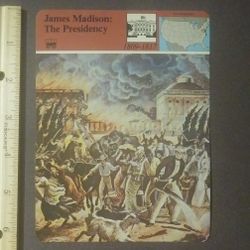 1980 Panarizon James Madison The Presidency Washington D.C. 1812 Large Over-sized Card Collectible Vintage Italy 