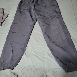 Black Lined Unisex Activewear Pants  Medium Long