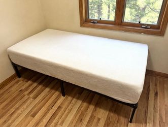 Twin Bed Set (Mattress + Platform Frame)