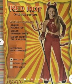 Child sequin glitter devil costume