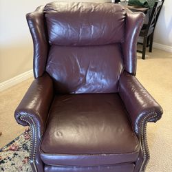Leather Recliner - Brown