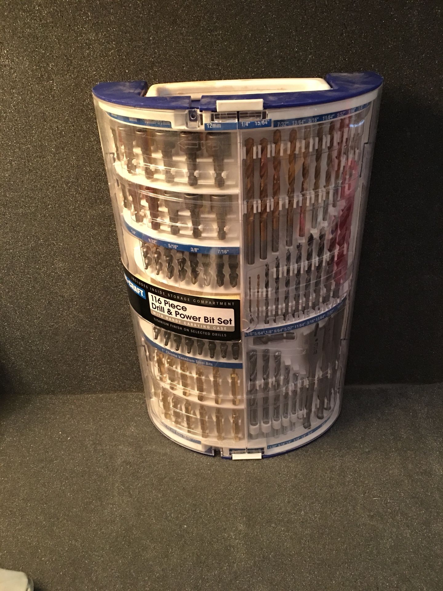 Trade Craft 116 PC Drill & Power Bit Set In Case NEW