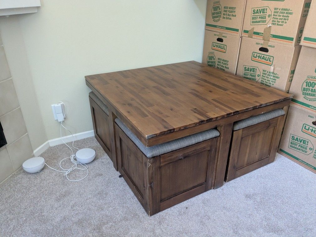 Boardernest Coffee Table With 4 Stools