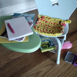 American Girl  School Desk and Backpack 