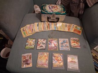 Pokeman collectibles trading cards. I have 10 of the full art, 120 helo and reverse helo cards plus over a 1000 common cards. All in great condition n