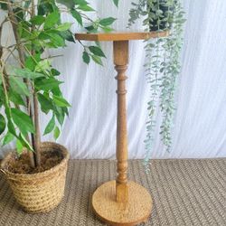1975 Wood Vintage Plant Stand For SALE 