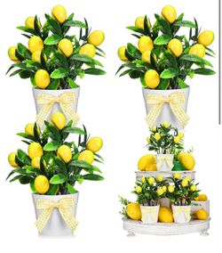 3 Piece Fake Lemon Plants