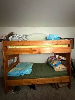 Solid Oak bunk/twin bedroom set