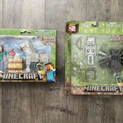 Minecraft Series 2 Steve And Horse & Spider Jockey Pack New
