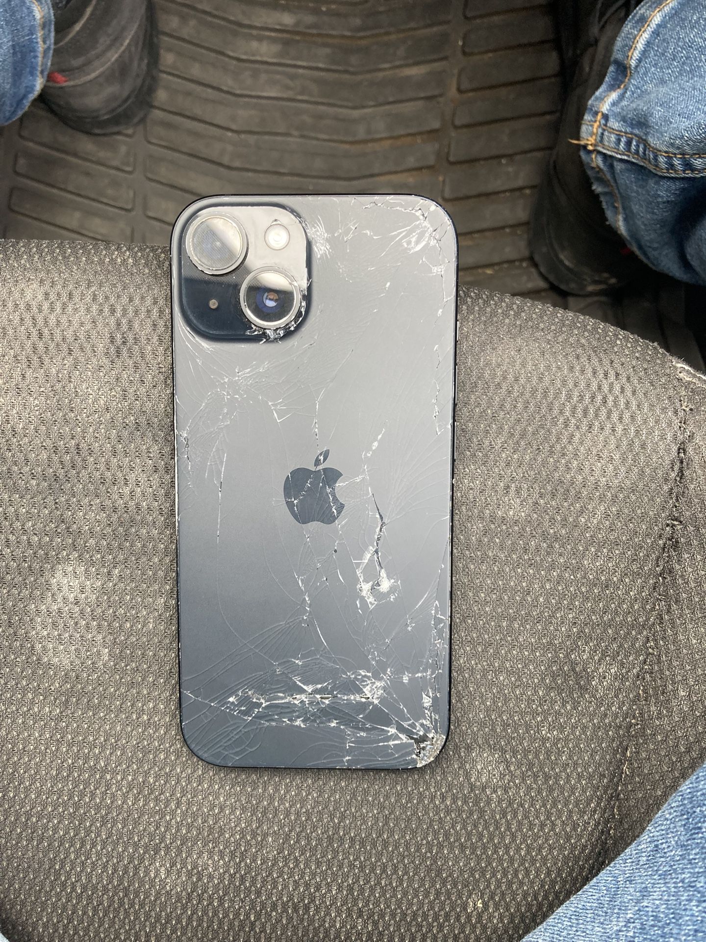 Iphone 15 (Cracked Screen and Back Glass