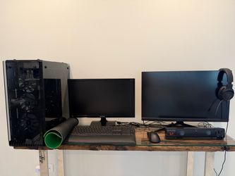 Complete Gaming PC Setup – GTX 1080 Ti + 5TB SSD + 165Hz MSI Monitor + 2nd Monitor + Razer Gear (Headset, Mouse, Large Mouse Pad, Keyboard with remova