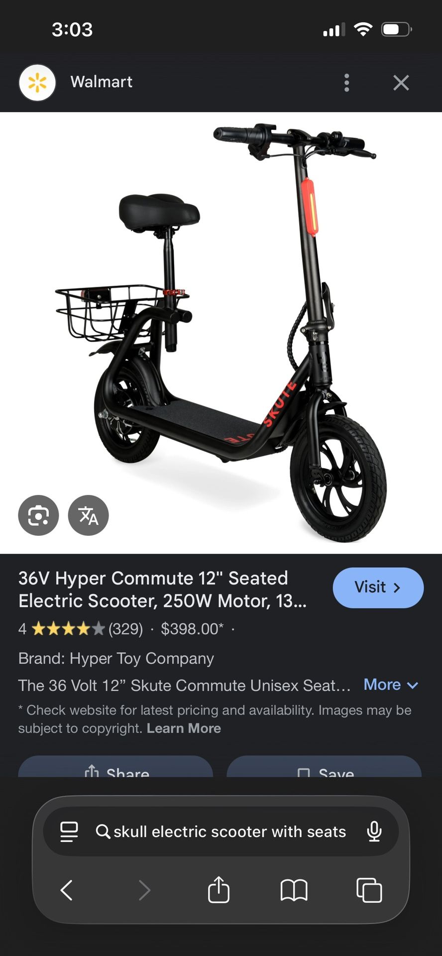 36 V E -scooter