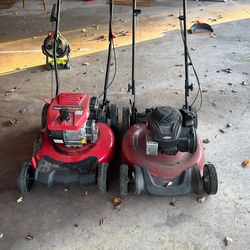Two push Mowers I Can’t Get Started.