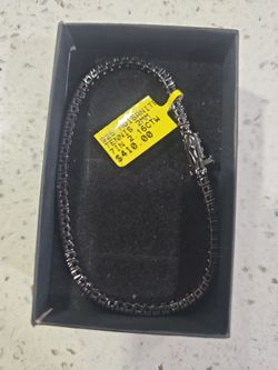 Black tennis bracelet 925