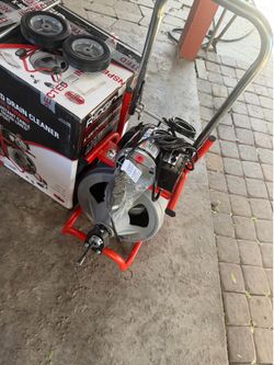 RIDGID K-400 Drain Cleaning Snake Auger 120-Volt Drum Machine with C-32IW 3/8 in. x 75 ft. Cable