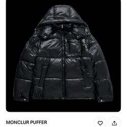 MONCLR BLACK MEDIUM PUFFER