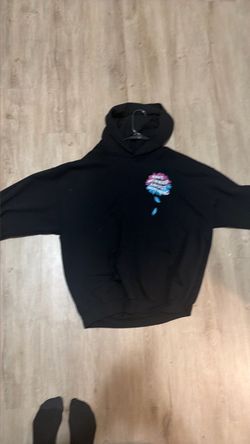 Black Graphic Pullover Hoodie
