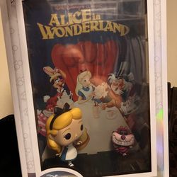Funko Pop Movie Poster Alice With Cheshire Cat. 