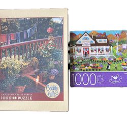 Lot of 2, 1000 pcs jigsaw puzzles