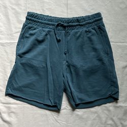 H&M Blue Sweat Shorts Size S Raw Hem