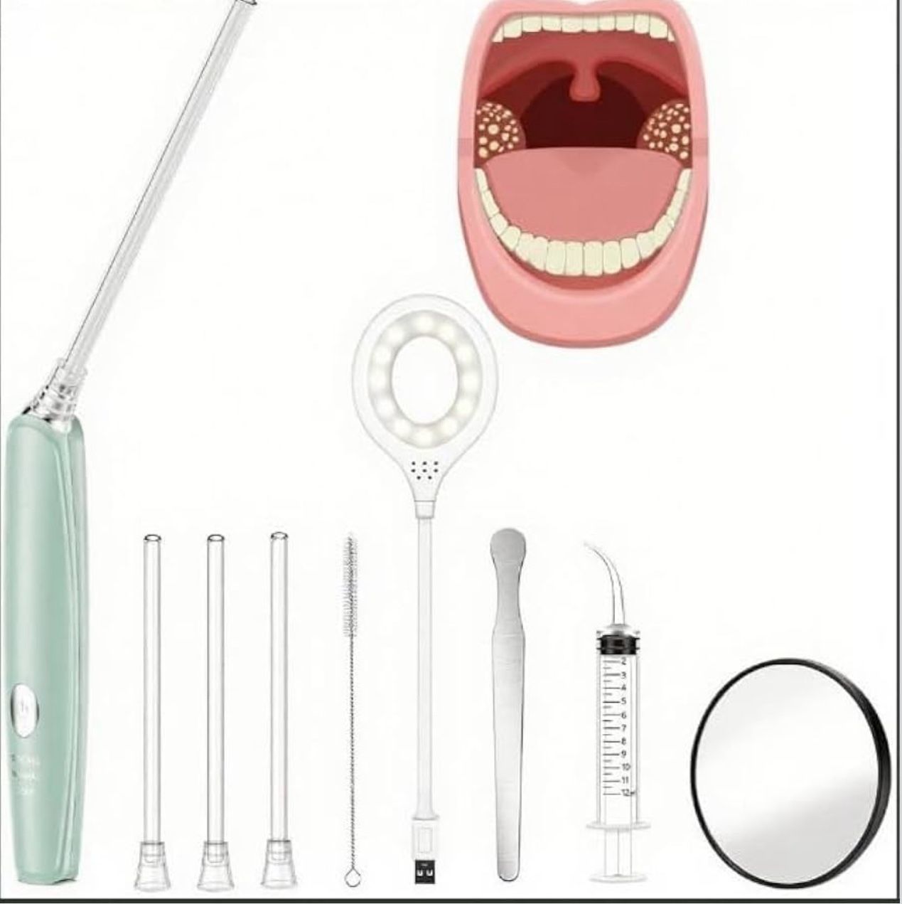 Brand new Tonsil Stone Remover Kit (12-in-1) • High-precision design for easy, gentle cleaning • Painless and comfortable to use • 150° rotating el