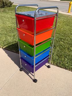5 Drawer Rolling Storage Cart