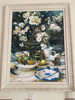 Hand Painted Sarnelli Still Life on Canvas
