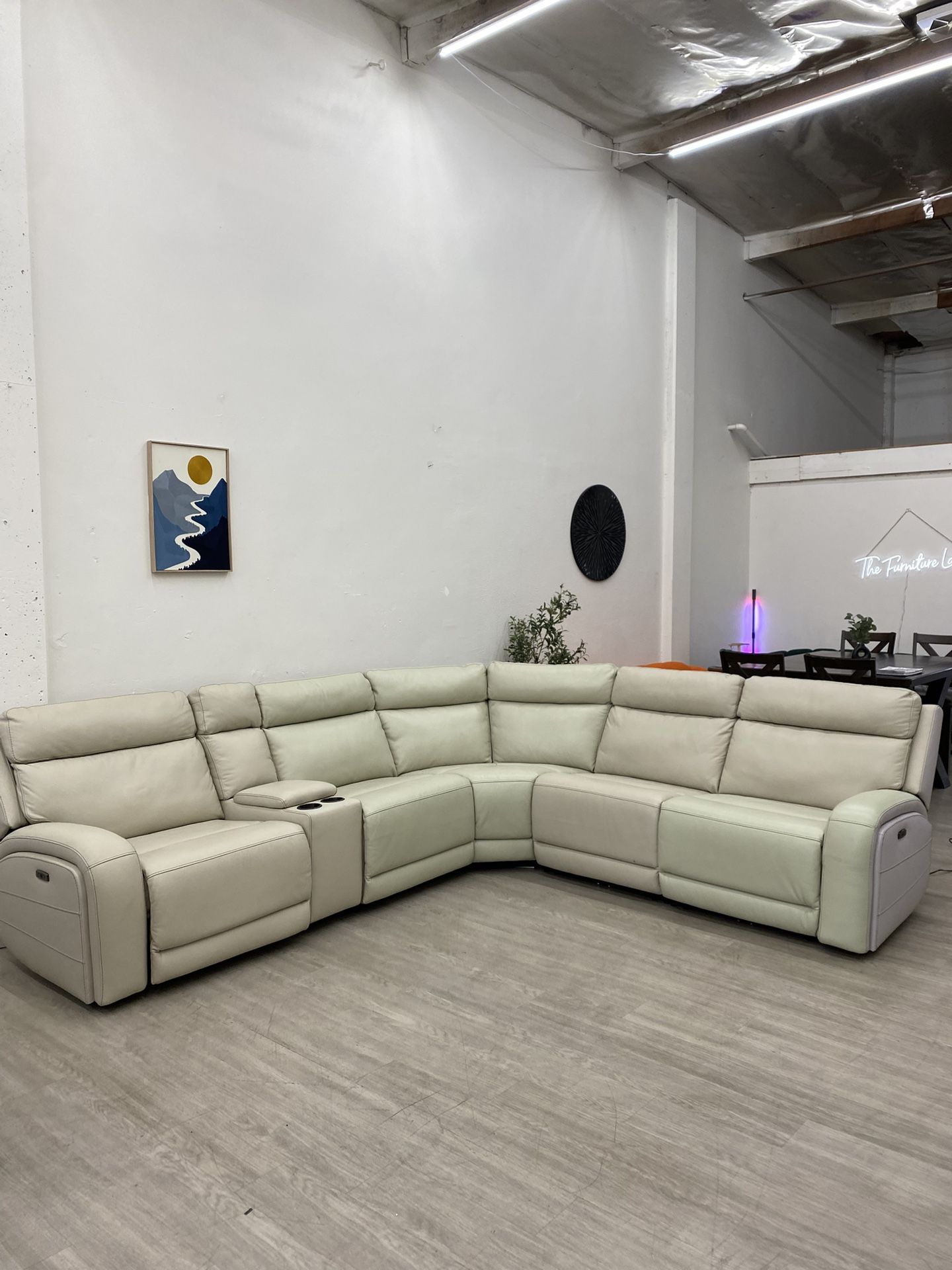 Gearhart 6-piece Leather Power Reclining Sectional