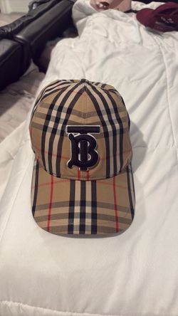 Burberry Vintage Check Cotton Monogram Motif Baseball Cap