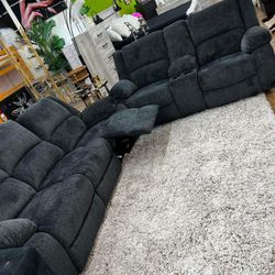 Reclining Sofa And Love Seat In Stock For Immediate Delivery 