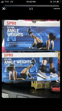 New Sealed Box 5 lb pair ankle weights, AW’s come in 2.5 & 5 and 10 lbs