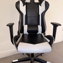 Homall Gaming Chair – Comfortable & Adjustable (Black/White)