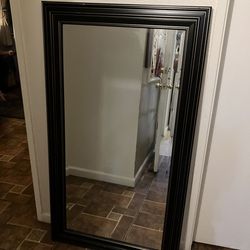 Nice3’ wide 5’ long wall mirror dark brown