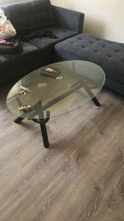 Glass coffee table￼