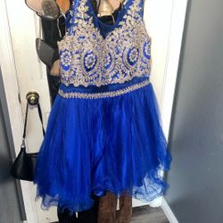formal blue dress