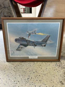 F-86 Sabre Aviation Art Framed