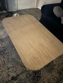 Light Wood Coffee Table Rounded Corners