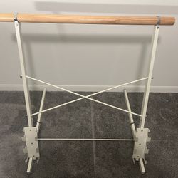 Portable Ballet Barre with Dumbbell Rack – Great for Barre, Pilates & Home Workouts