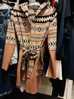 Rachel Zoe Hooded Belted Cardigan – Size M