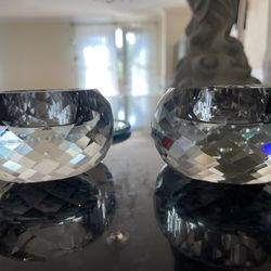 Crystal candlesticks. 2 pcs.