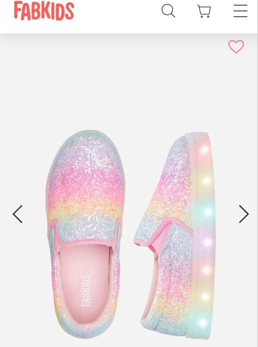 RAINBOW LIGHT UP GLITTER GIRL SHOES