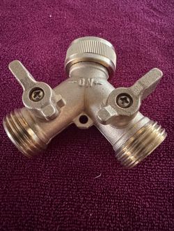 Water hose splitter all metal brass 2 Way Brass Faucet Splitter with 360° Rotation Y Type G3/4 Thread