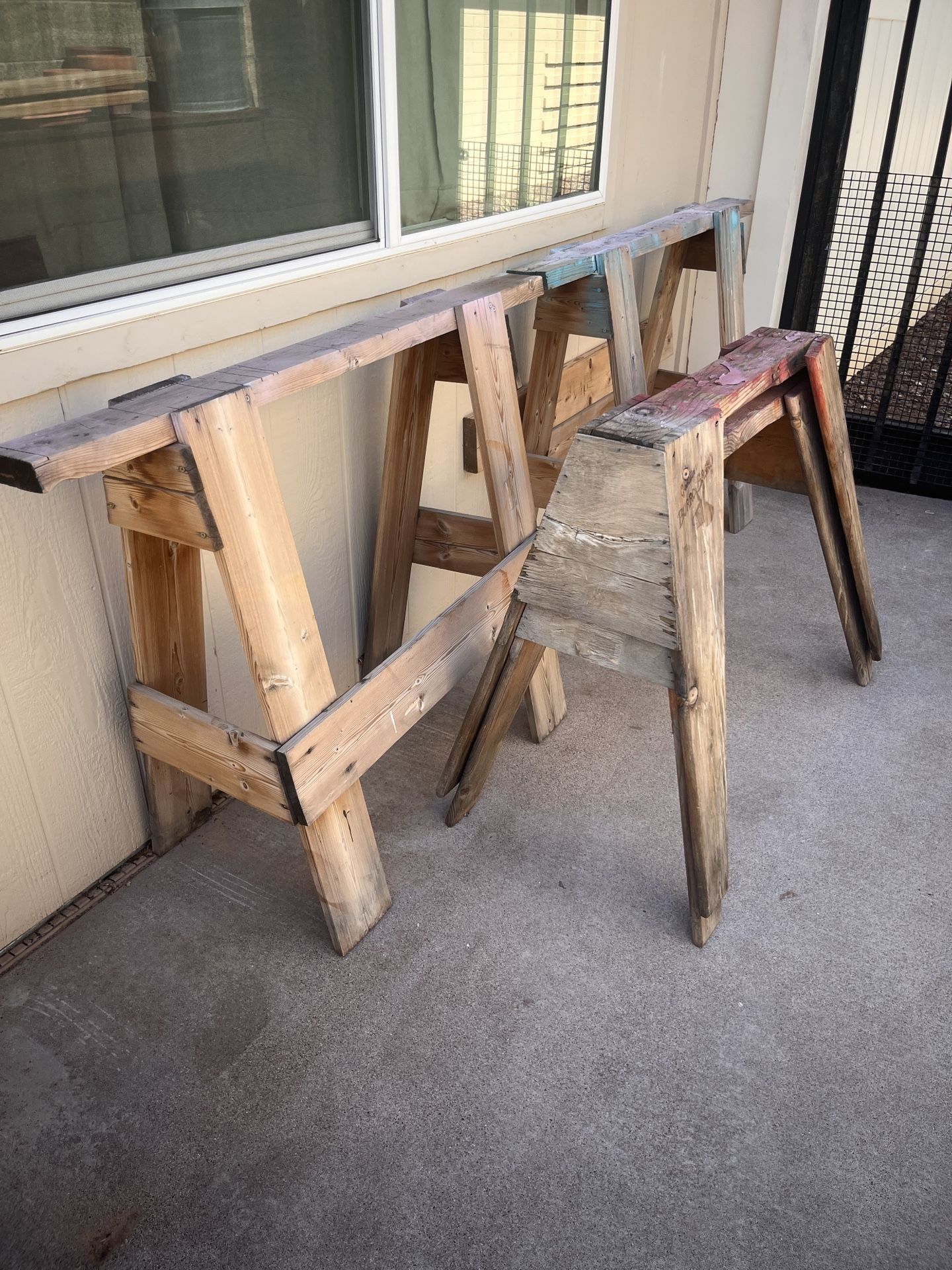 2 Sets Of Saw Horses